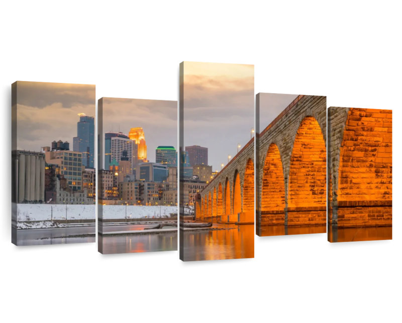 Pont en pierre Senne Minneapolis, H 24 po x l 49 po