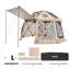 Tente escamotable Pop Up Gazebo, 12 x 12 pi, auvent de camping sphérique à 13 côtés avec toit amovible et sac de transport, à fixation rapide et à l'épreuve des piqûres, abri de soleil pour 8 à 10 personnes, beige