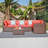 Alexaundra 5 - Person Modular Patio Conversation Set with Cushions-1897742347