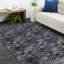 Viviana Abstract Area Rug in Black/Gray/White-76791502