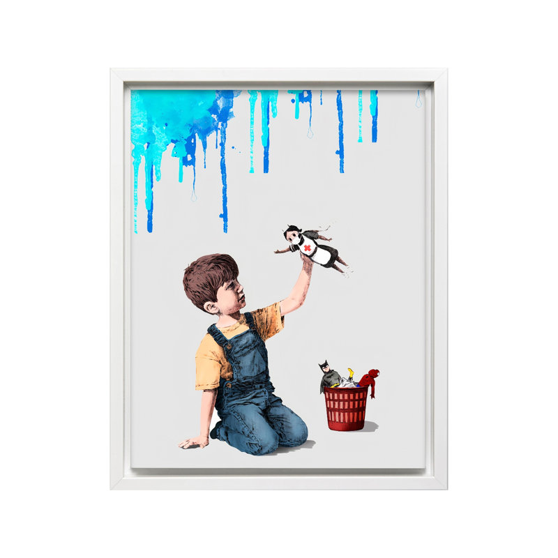 Peinture pour saints, Canvas, 12"H x 16"W, White Framed