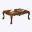 Table basse espresso avec pieds tournés-1524966817