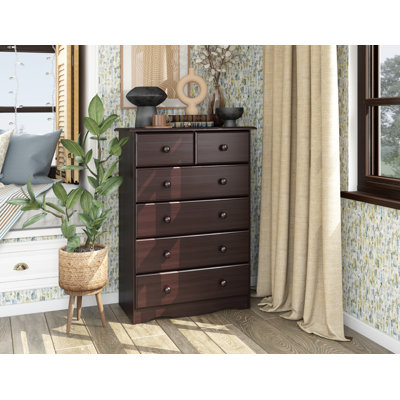 Galib 100% Solid Wood 6-Drawer Chest