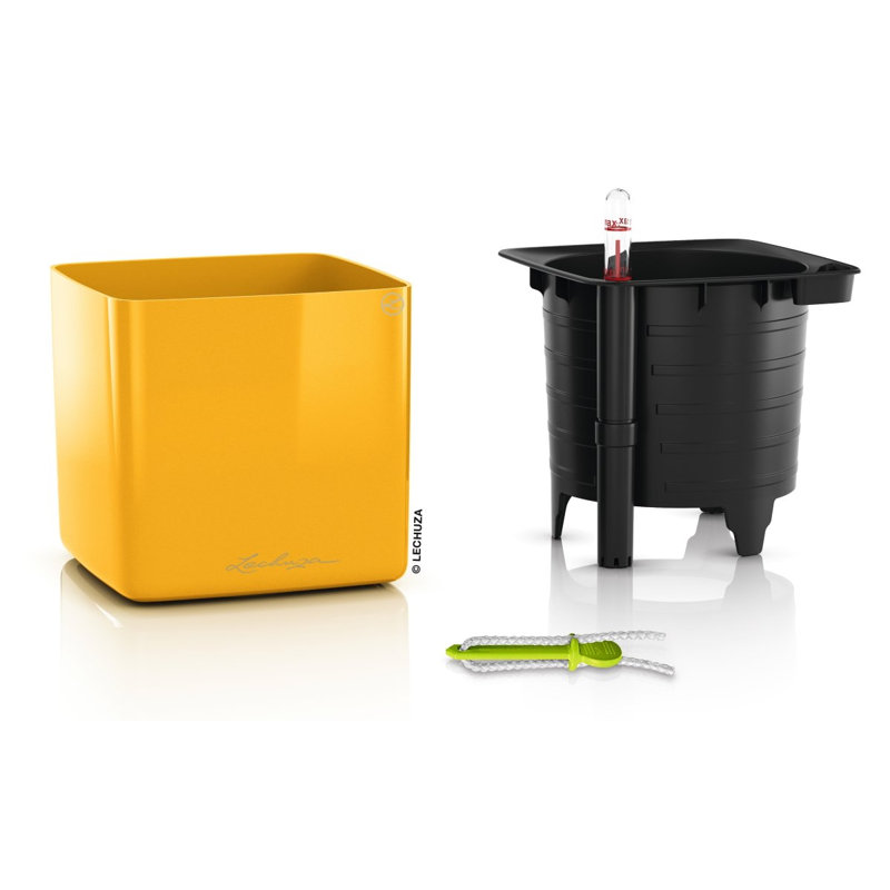 Self-Watering Planter Box, Sunny Yellow
