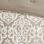Édredon très grand brun clair / 8 pièces - tissage texturé, rembourrage d'allergènes, 2 coussins décoratifs avec magnifique médaillon, taies décoratives incluses-125396534