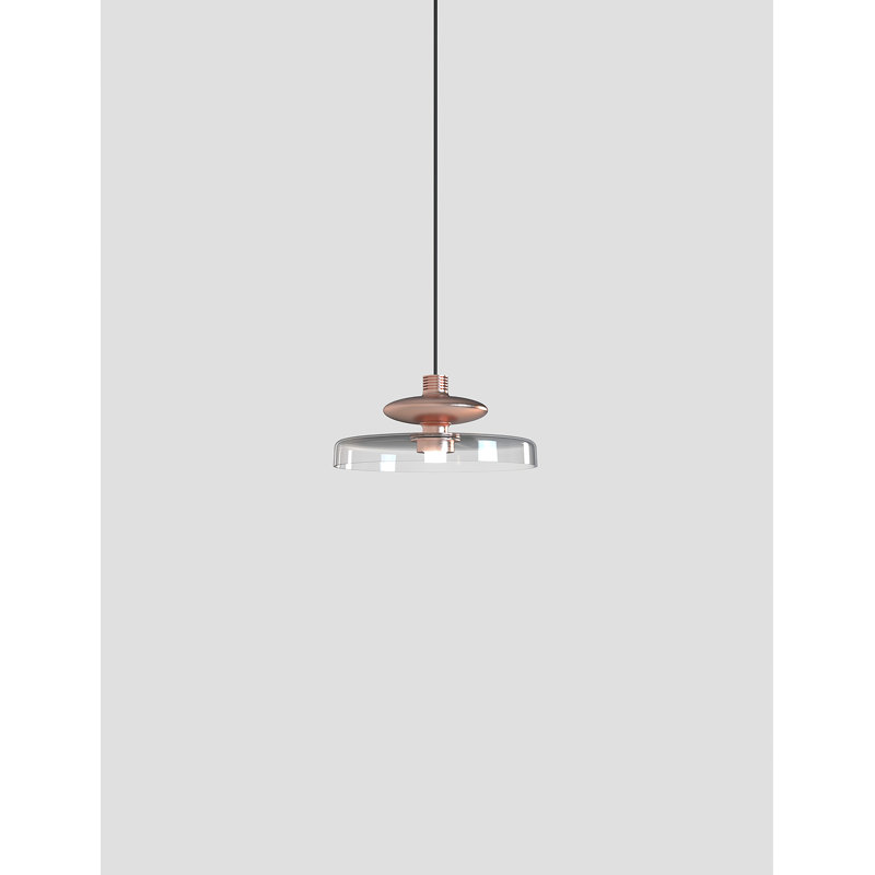 Tread 1 - Light LED Pendant, Crystal, Matte Copper, 3000 Kelvins