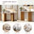 Narrow Console Table With Oval Marble Top, Curved Legs And Triangular-designed Base-1298546513