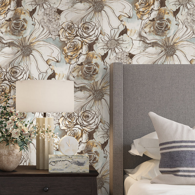 Amici 5.48m x 52.07cm Satin Peel and Stick Wallpaper Roll