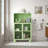 Wood Storage Cabinet with Glass Door and Shelves-1084170205