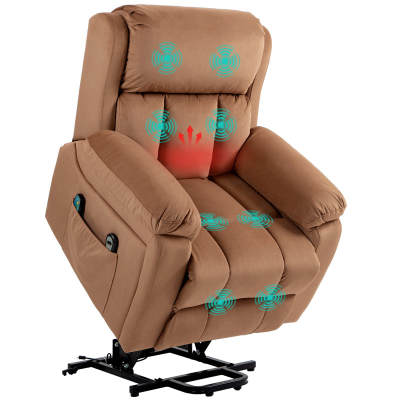 Gosselke 95cm Wide Lift Assist with Massager, Brown