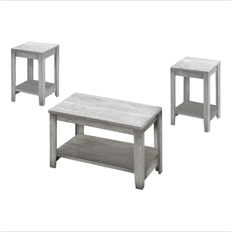 Ensemble de table, ensemble de 3 pièces, café, bout, côté, décor, salon, Gris, Gris