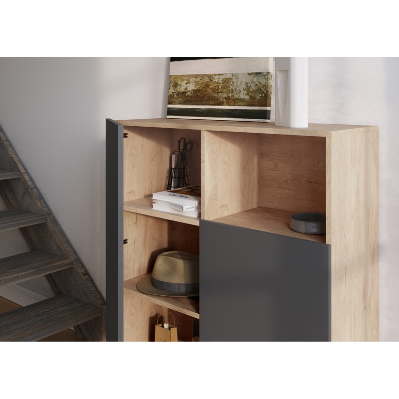 Eliscar Standard Accent Chest, Light Oak/Graphite/Black