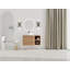 Meuble-lavabo mural 36 po avec lavabo d'art en céramique et tablettes de rangement, porte à fermeture en douceur, emballage KD, contreplaqué-1787191829