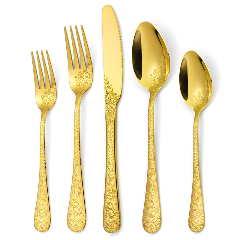 Ensemble de couverts Red Barrel Studio® Demontez - Service pour 4, Or