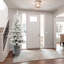 Arbre de Noël floqué de 6,5 pi avec base en pot, 350 lumières DEL chaudes, 1386 pointes, branches en PE + PVC et 31 pommes de pin pour des espaces compacts-118094979