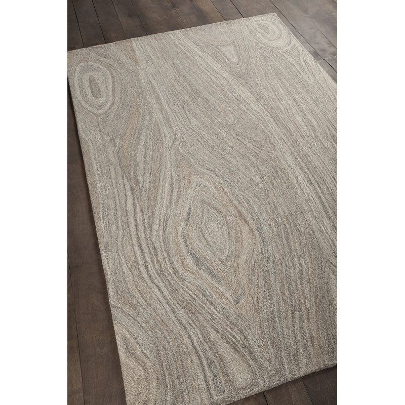 Tapis brun clair / gris touffeté à la main Marinn, Rectangle 9 pi x 13 pi
