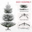 Arbre de Noël artificiel 7,5 pieds avec 1218 branches réalistes, base en acier, mécanisme d'ouverture automatique et feuillage vert luxuriant pour un décor festif