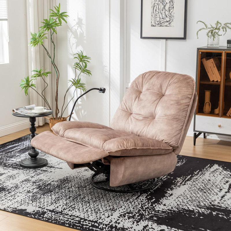 Fauteuil inclinable inclinable (naturel et brun clair)