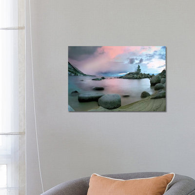 Hidden Beach at Sunset, Lake Tahoe, Nevada 1 Piece Wrapped Canvas Wall Art