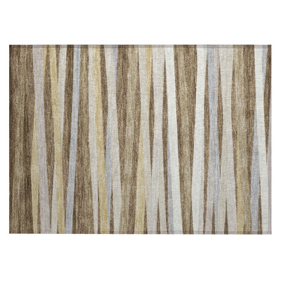  Machine Washable Indoor/Outdoor Chantille ACN997 Gray Area Rug