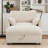Upholstered Accent Armchair With Storage Ottoman-1890609191