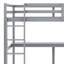 Lit mezzanine en bois avec sous-lit, bureau intégré, armoire à 2 tiroirs-103566769