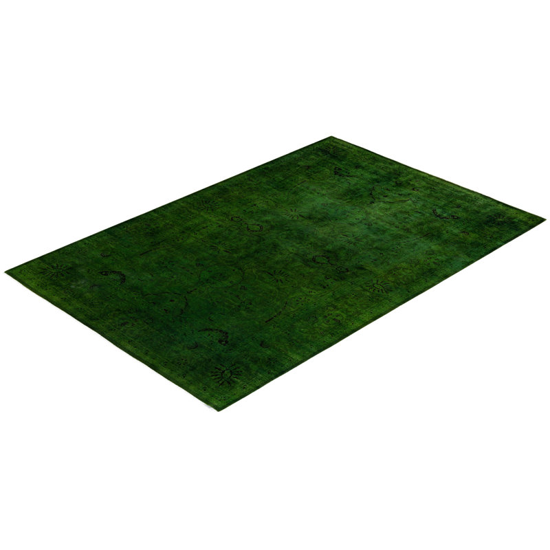 Overyed One-of-a-Kind Rectangle 6'2" X 8'10" Hand Knotted Area Rug