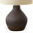 Yahya Table Lamp With Textured Brown Resin Base, Beige Linen Shade-117054216