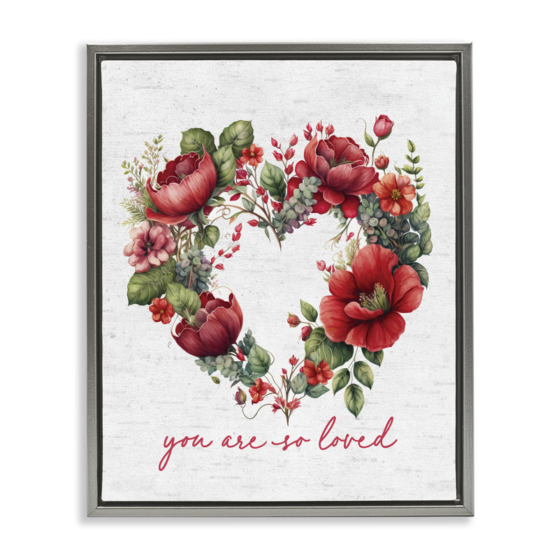 Cadre flottant avec couronne de cœur «So Lived Romantic», design par lettré et doublé, H 31 po x l 25 po