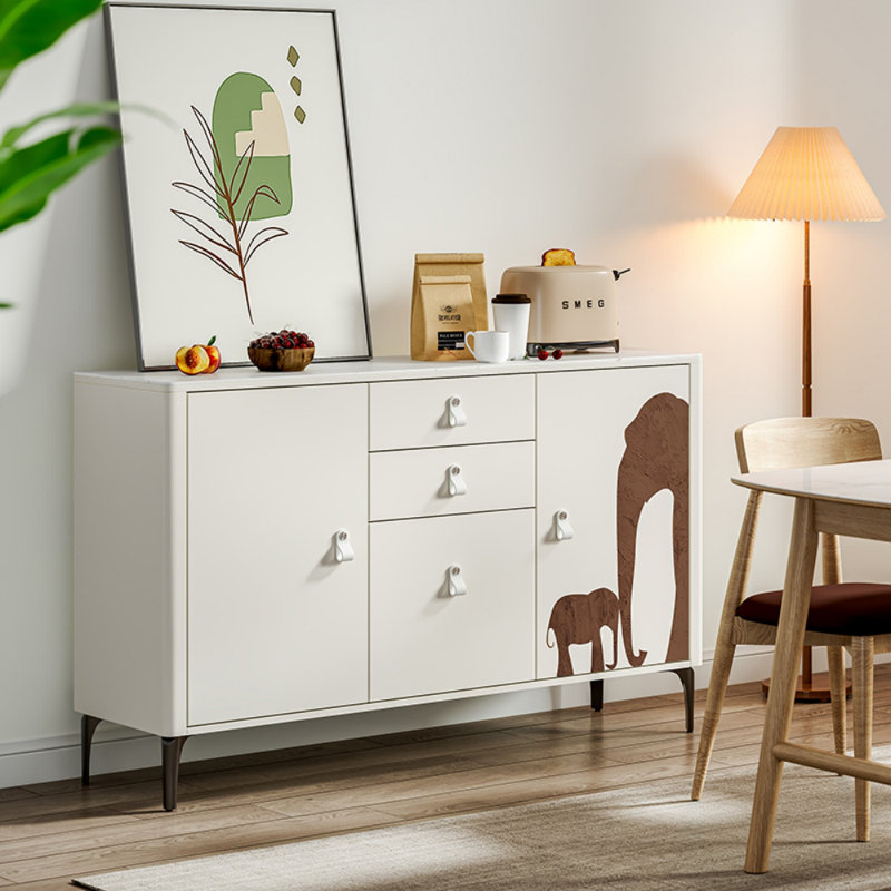 Cream-Style Simple Sideboard