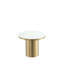 Glenn 2-Piece Modern Glam Stainless Steel Living Room Table Set with Sintered Stone Top Coffee Table and End Table in Gold