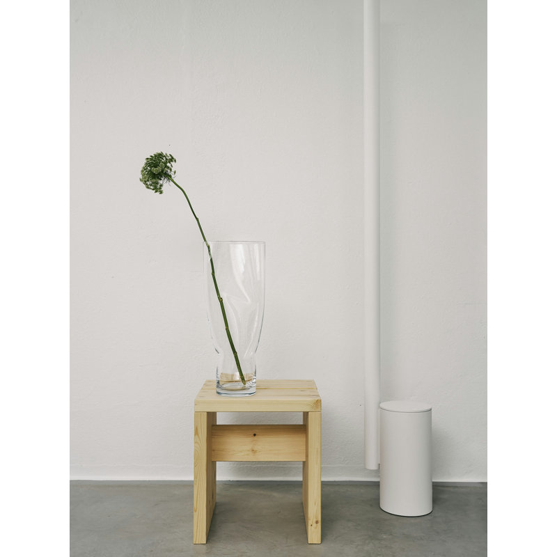Squeeze Handmade Crystal Glass Table Vase, Clear