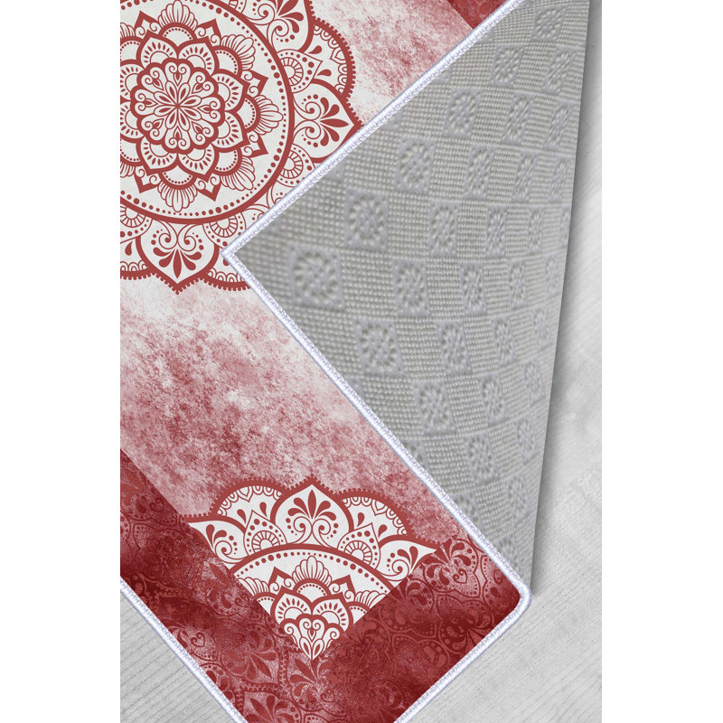 Premium Woven Carpet, 5.9 x 9.2 ft, 100% Polyester, 650 g/m² | Antibacterial, Non-Slip PVC Underside, 0.3 in Pile Height | Machine Washable, 3D Digital Printing | Perfect for Living Room, Bedroom, & Office Decor