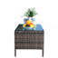 Table basse d'extérieur 1 table basse avec verre trempé transparent