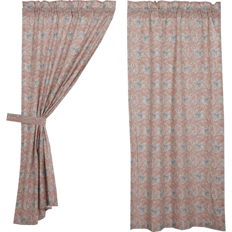 Louann 100% Cotton Room Darkening Curtain Panel Pair, 36" W x 63" L