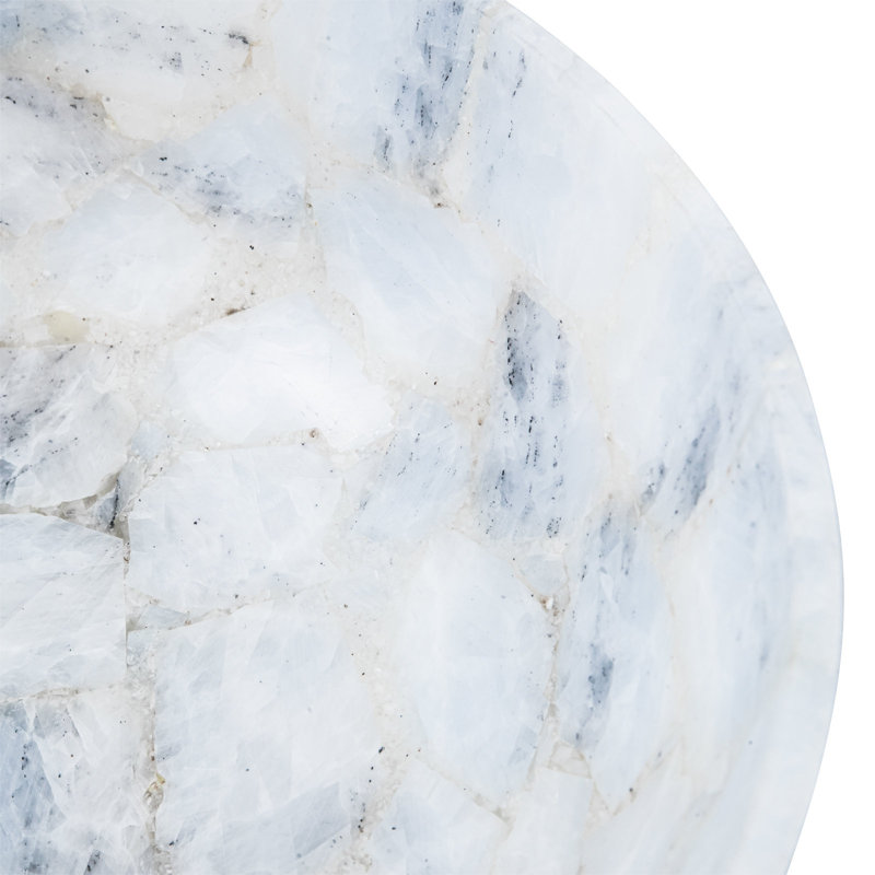 Ivy Bronx Bostwick 400mm Polished Stone Circular Countertop Basin Bathroom Sink