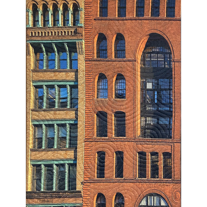 Lafayette Street par Marilyn Henrion, H 21,2 po x l 17,2 po, Papier avec cadre noir