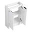 Meuble-lavabo moderne de 58 cm avec lavabo en céramique - Meuble autoportant pratique et luxueux au design élégant.