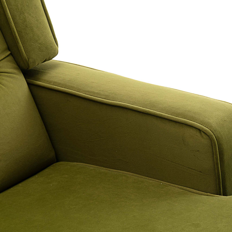 Chaise berçante Abhimanyu, Polyester vert menthe