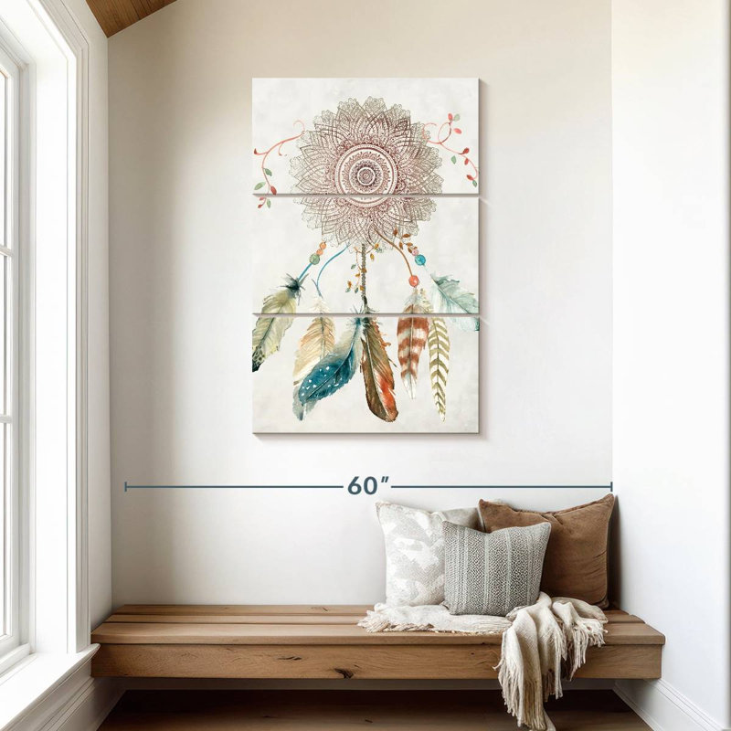 Capteur de rêves Kerner Mandala, H 45 po x l 28 po