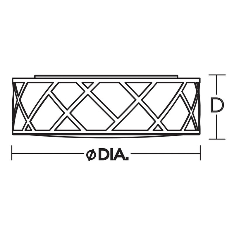 Acrylic LED Flush Mount, Nickel
