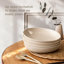 over&back Coupe Semi Hand-Finished Stoneware Dinner Bowls, Set of 4-99279667