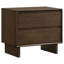 Table de chevet élégante à 2 tiroirs Lizabelle - Design compact et moderne Table de chevet 2 tiroirs Mesic brun chaud
