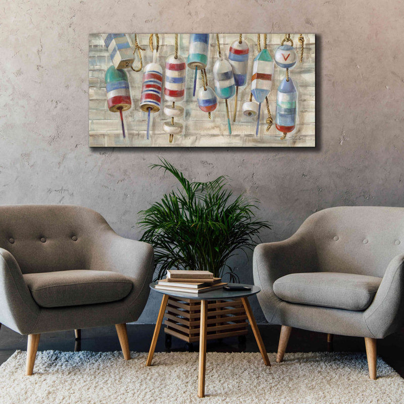 «Summer Buoys» par Silvia Vassileva, art mural sur toile, H 30 po x l 60 po x P 1,5 po