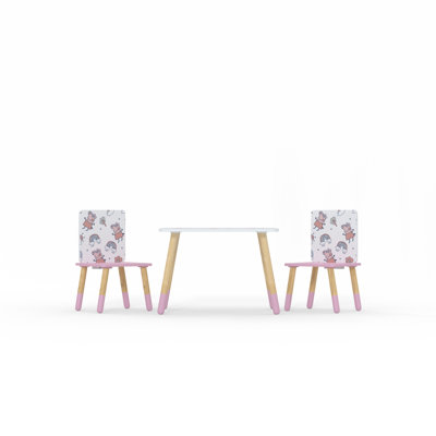 Kids 3 -Piece Activity Table and Chair Set