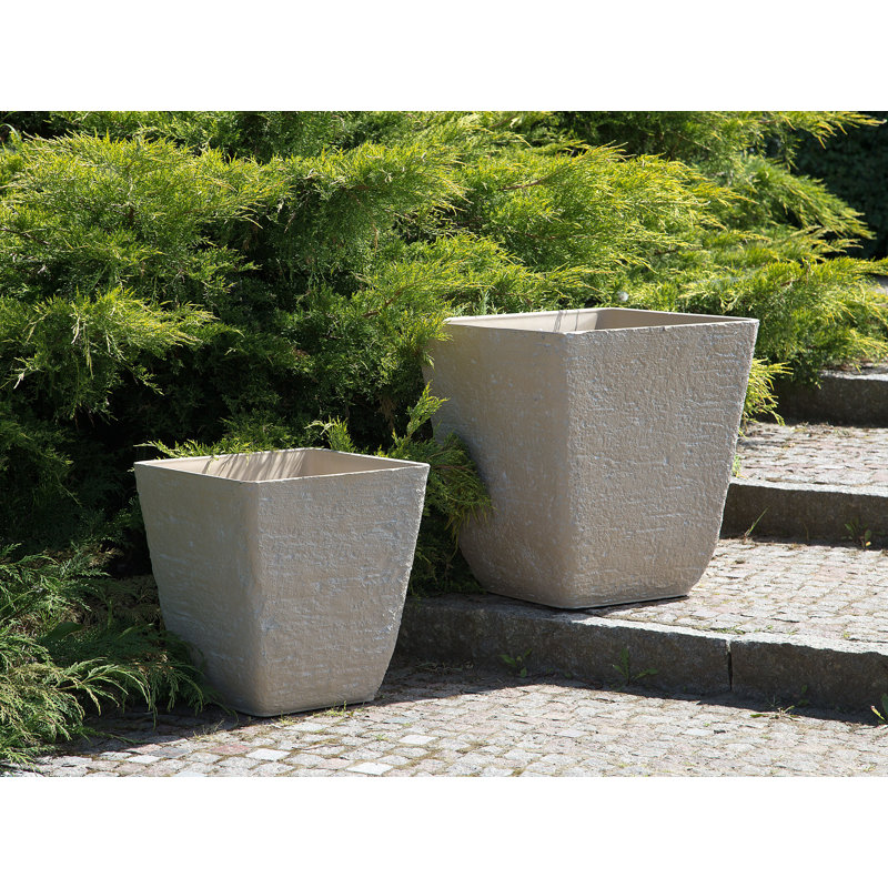Adele Pot Planter, Beige, 43cm H x 39cm W x 39cm D