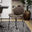 Chaise moderne en cuir PU avec structure en fer, confortable et belle chaise d'appoint pour la cuisine et la salle à manger-589071868-570227497