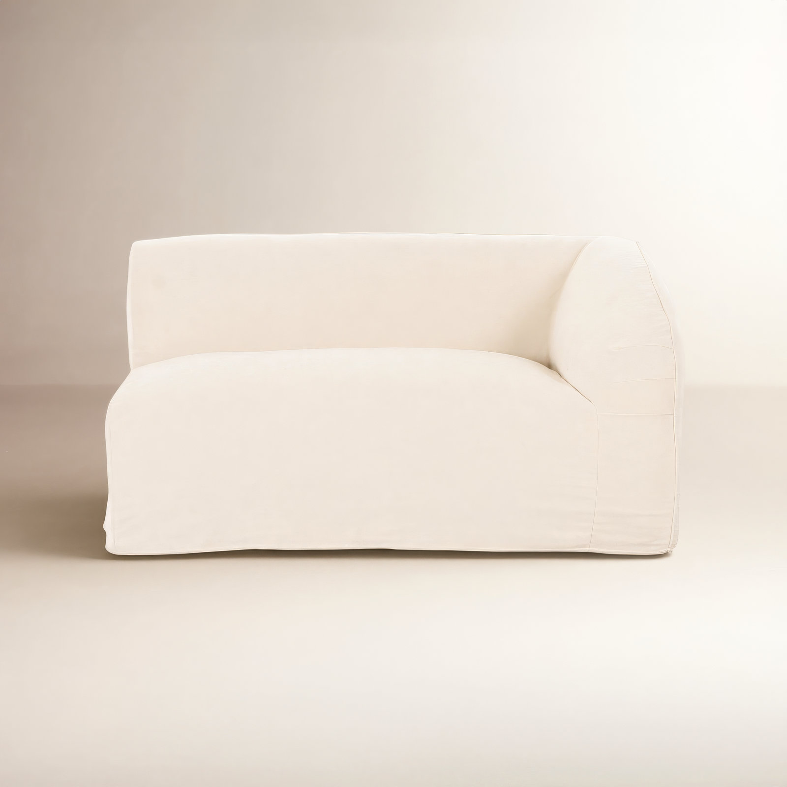 Wilde Right Arm Corner Chair, Cream Veil Canvas