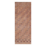 Vintage Turkish Rug, Beige Field With Red Diamond Geometric Motifs - Rug & Kilim