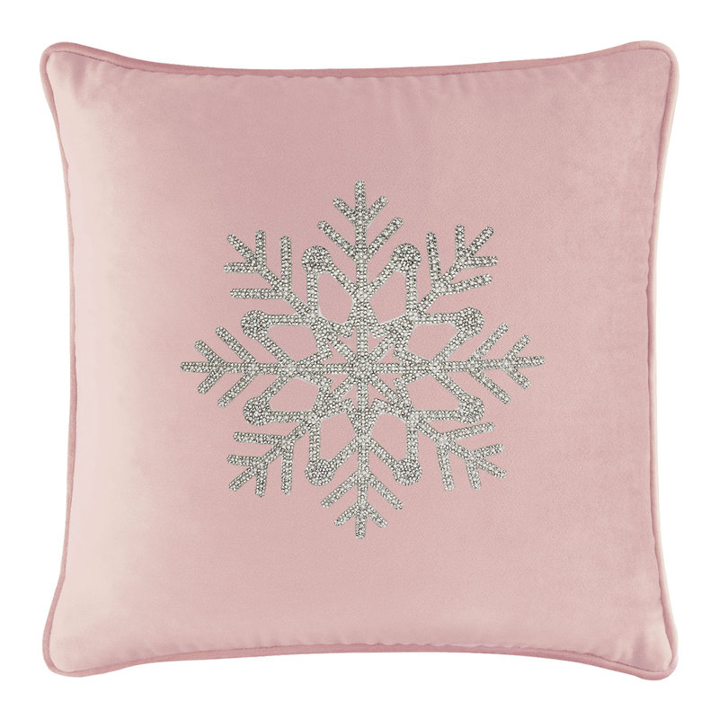 Coussin Sparkles Home Insert luxueux en plumes | Décor et décorations d'hiver, Rose, 20 po x 20 po